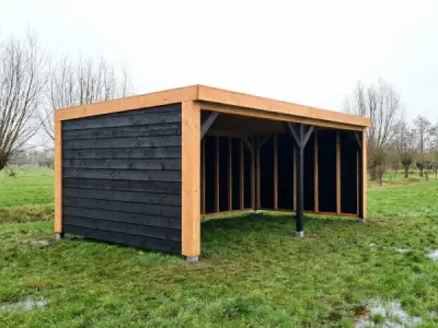 Schuilstal geïmpregneerd Douglas 300x600x265cm – kavel bij XL Auctions