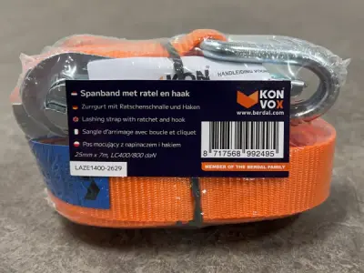 10x Konvox spanband met ratel en haak 25mm x 7m – kavel bij XL Auctions
