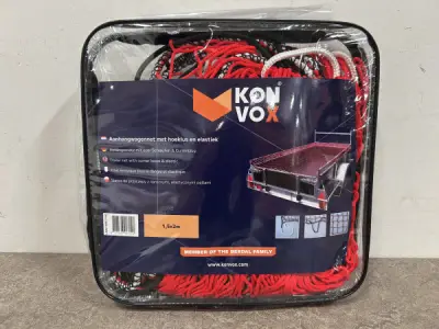10x Konvox aanhangwagennet 1,5x2m met hoeklus en elastiek – kavel bij XL Auctions