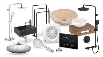Set van 73 producten - Badkameraccessoires - Grohe, Hansgrohe, Schütte – kavel bij Stocklear