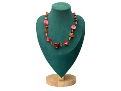 Prachtig Collier met Carneool, Parelmoer en Barokparels – kavel bij XL Auctions