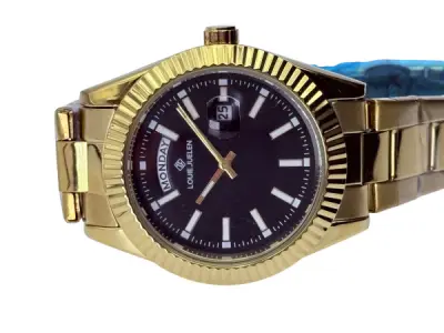 Louie Juelen | Luxe Day-Date Horloge in Goudkleur – kavel bij XL Auctions