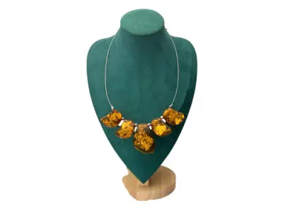 Elegant Design Collier met Schitterende Amberlook Elementen – kavel bij XL Auctions