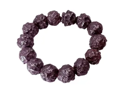 Exclusieve Ruwe Meteoriet Kralenarmband met Unieke Textuur – kavel bij XL Auctions