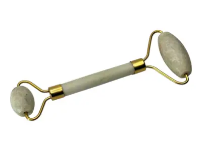Luxe Jade Gezichtsroller met Goudkleurig Montuur – kavel bij XL Auctions