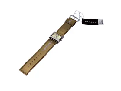 Kangol | Stijlvol Rechthoekig Horloge met Gouden Band – kavel bij XL Auctions
