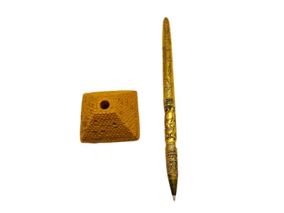 Exclusieve Egyptische Bureau Pennenset met Hiërogliefen – kavel bij XL Auctions