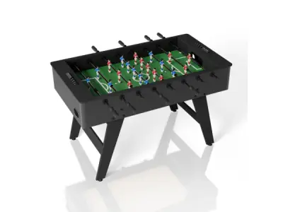 Tafelvoetbaltafel / Voetbaltafel - Incl. Accessoires - Zwart – kavel bij XL Auctions