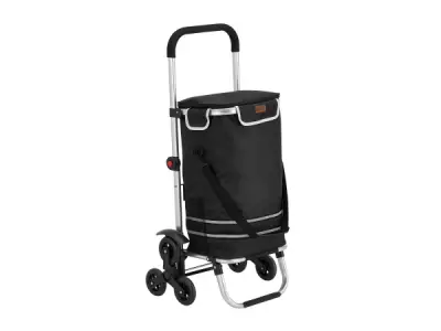 Boodschappentrolley 3in1 - 56L - Voor Trappen - Zwart – kavel bij XL Auctions