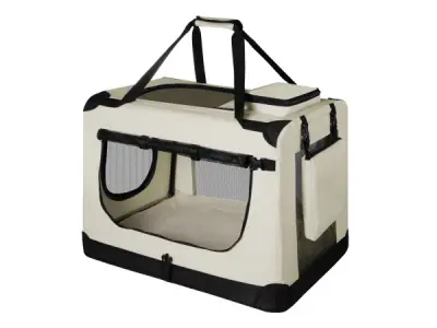 Hondentransportbox S opvouwbaar 34 x 50 x 36 cm beige – kavel bij XL Auctions