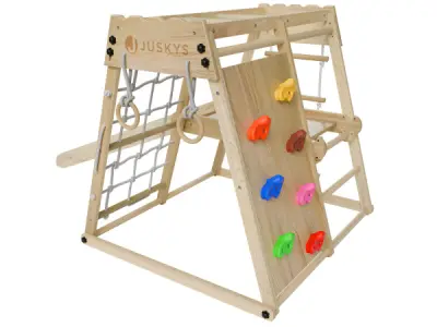 Minispeeltoestel voor kinderen - Met glijbaan - Naturel – kavel bij XL Auctions