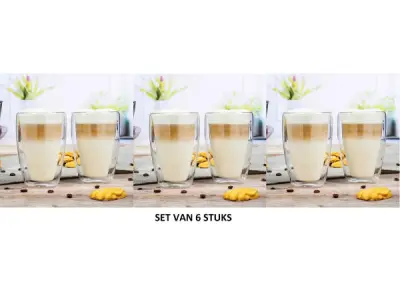 iBella Living 6 stuks dubbelwandige glazen 250ML – kavel bij XL Auctions