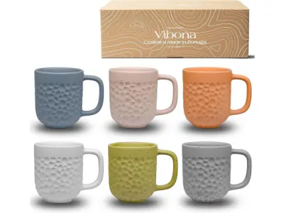 Koffiekopjes, set van 6 (380 ml) - Made in Portugal – kavel bij XL Auctions