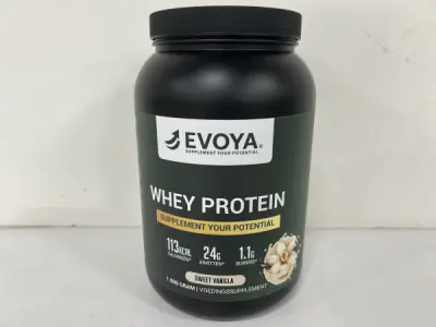 6x Evoya whey protein Sweet vanilla 1000g – kavel bij XL Auctions