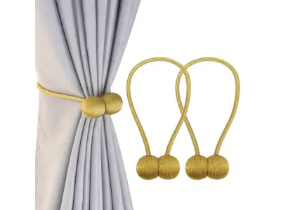 Gordijnmagneten - set van 2 - goud – kavel bij XL Auctions