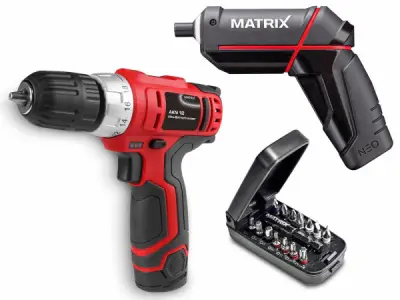 Matrix 2-delige accuboor-en schroefboormachine set – kavel bij XL Auctions