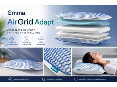 2x Emma Airgrid Adapt kussen 70X40 cm – kavel bij XL Auctions