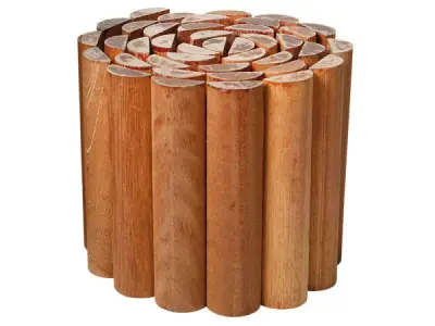 10x Bankirai hardhouten rolborder 180x20cm – kavel bij XL Auctions