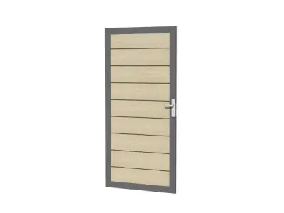 Aluminium tuindeur - houtlook eik - 183x93 cm – kavel bij XL Auctions