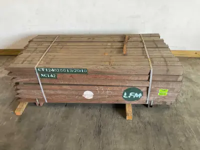 120x Azobé hardhouten tuinpaal gepunt 200x7x7cm – kavel bij XL Auctions