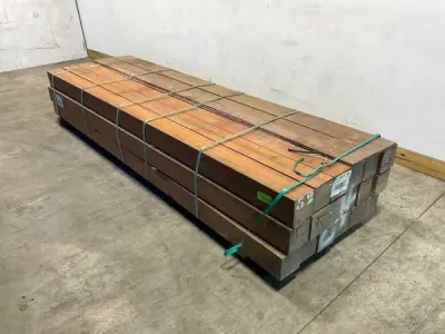 6x Azobé paal met diamantkop 300x14x14cm – kavel bij XL Auctions