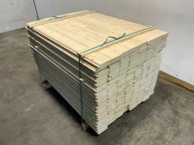 60x Vuren blokhutprofiel mes- en groef 119x14,5x4,5cm – kavel bij XL Auctions