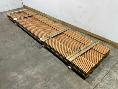 25x Rhombusprofielplank rib5 Ayous thermowood 420x13,8x2,1cm – kavel bij XL Auctions
