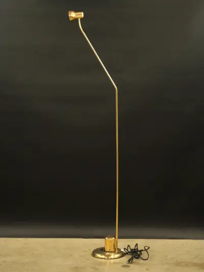 Vrieland Design Vintage goudkleurige vloerlamp – kavel bij De Kringwinkel, Antwerpen