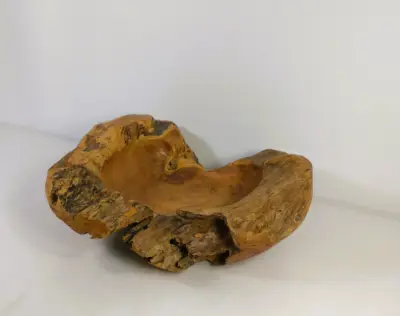 Grote organische houten schaal van wortelhout – kavel bij De Kringwinkel, Turnhout