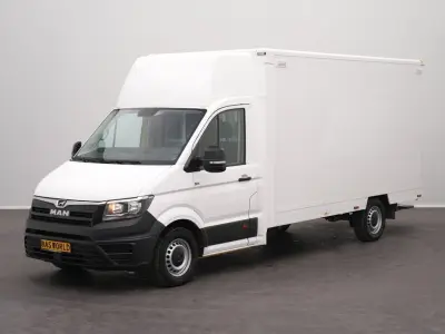 MAN TGE 3.100 Closed box 433cm Bakwagen Achterdeuren Zijdeur Camera Euro6 Meubelbak Koffer Verkoopwagen Pakketwagen – kavel bij BAS World Auctions, Veghel