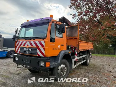 MAN LE 14.220 Shor Cab Crane Palfinger – kavel bij BAS World Auctions, Veghel