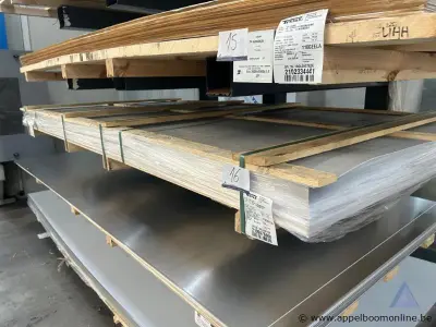 40 aluminium platen, afmetingen 3000 x 1500 x 2 mm – kavel bij Appelboom