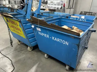 2 metalen afvalcontainers van het merk Bauer Südlohn, type BSK-R 90. bouwjaar 2016 – kavel bij Appelboom