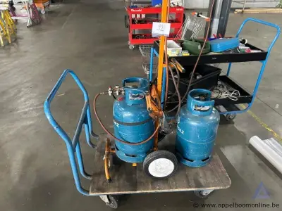 Krimppistool RIPACK 3000-50, gasaangedreven. Inclusief 2 gasflessen en een transporttrolley – kavel bij Appelboom