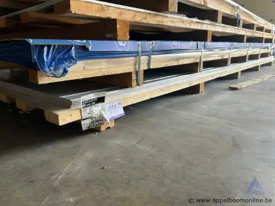 12 aluminium platen EN AW-5005 H14/H24, afmetingen 4000x1500x3 mm, lakkwaliteit 1z folie 80 Mu, netto gewicht 1.003 kg – kavel bij Appelboom