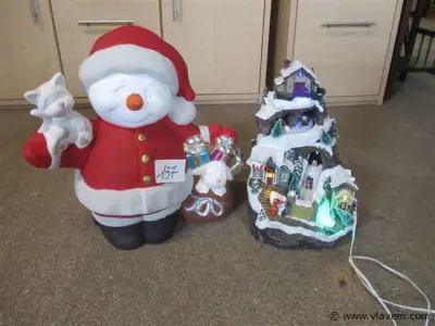 kerstman en huis – kavel bij Vlavem