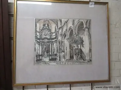 pentekening – kavel bij Vlavem