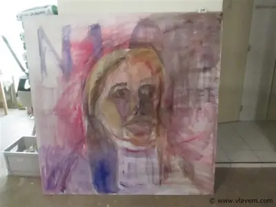 olie op doek – kavel bij Vlavem