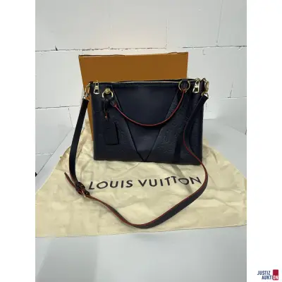 V72/26 Louis Vuitton Handtasche V Tote MM, Dunkelblau – kavel bij Justiz-Auktion, Frankfurt am Main