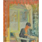 Bob Buys – De volière 1947olie op doek63 x 53 cmges – kavel bij Zuydwal Veilingen