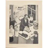 Ger Gerrits – Melkwinkel van Walst 1928litho66 x 50 cm, 54 x 39,5 cmges – kavel bij Zuydwal Veilingen
