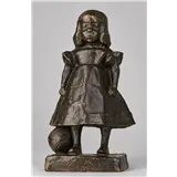 Lambertus Zijl – Meisje met bal 1894brons29 x 17 x 16,5 cmges – kavel bij Zuydwal Veilingen