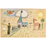 Dirk Oudes – Pastoor bij de kerk met kerkgangers in klederdracht (2)aquarel en gouache13,5 x 21 cmHierbij nog een aquarel van expressionistische vo… – kavel bij Zuydwal Veilingen