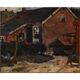 Hendrick Weegewijs – Wasdag 1914olie op doek45 x 53 cmges – kavel bij Zuydwal Veilingen