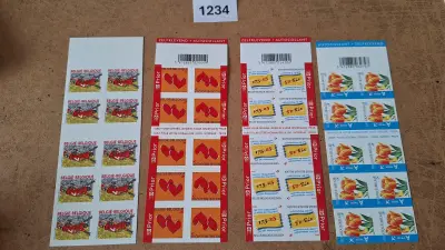 Belgische Postzegelstroken, Rode harten Prior (2014) en Oranje tulpen Europa (2016). Onbeperkt geldig voor frankering – kavel bij Goeiendeal