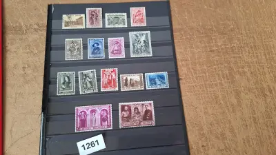 Verzameling klassieke Belgische postzegels waaronder Orval – kavel bij Goeiendeal