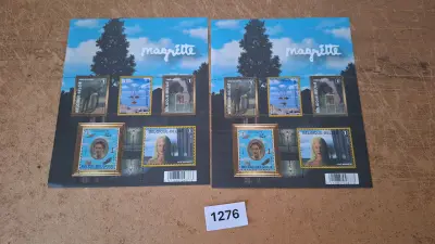 Postzegelvellen Magritte (2 stuks) – kavel bij Goeiendeal