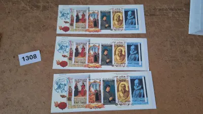Postzegelvellen Vlaamse polyfonisten (3 stuks) – kavel bij Goeiendeal