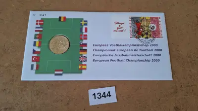 Numisbrief / herdenkingsmunt Europees Voetbalkampioenschap Euro 2000 met postzegel – kavel bij Goeiendeal