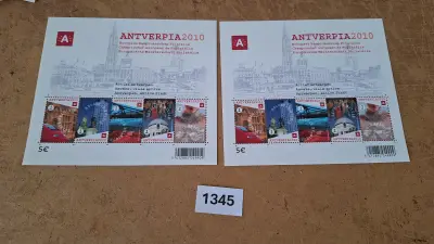 Postzegelvelletjes Antverpia 2010 Actief Antwerpen (2 stuks) – kavel bij Goeiendeal
